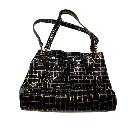 Calypso black and gold shoulder bag - Picture 1 of 4